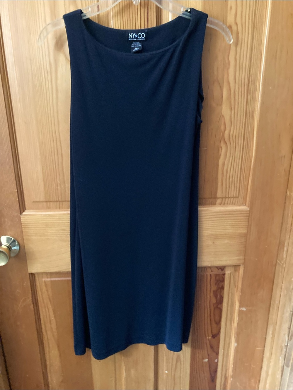 New York & Company Navy Sleeveless Shift Dress